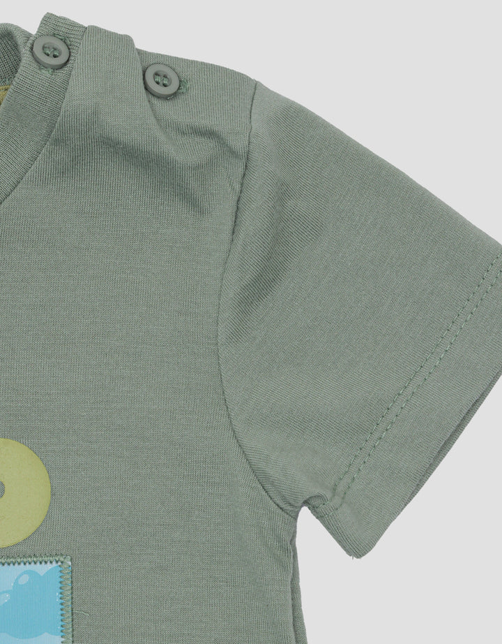 Little M Dino Hologram Baby Boy T-Shirt