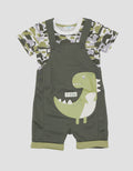 Little M Dino Trex Overall Baby Boy
