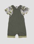 Little M Dino Trex Overall Baby Boy