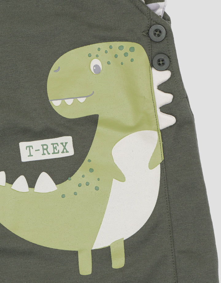 Little M Dino Trex Overall Bayi Laki-laki