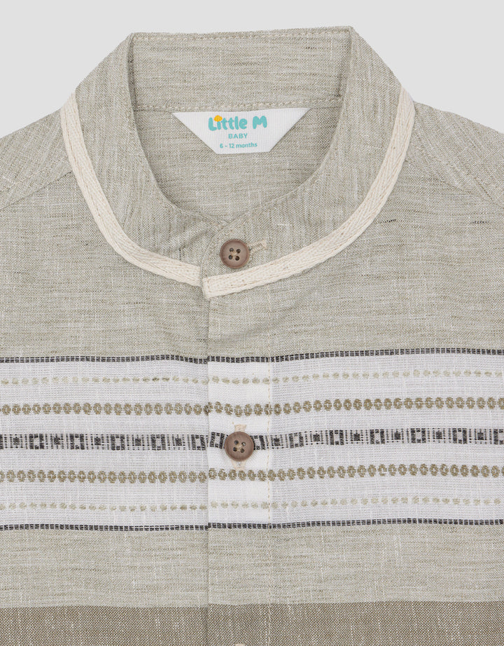 Little M Kombi Ulos Cns Kemeja Lengan Pendek Anak Laki-Laki