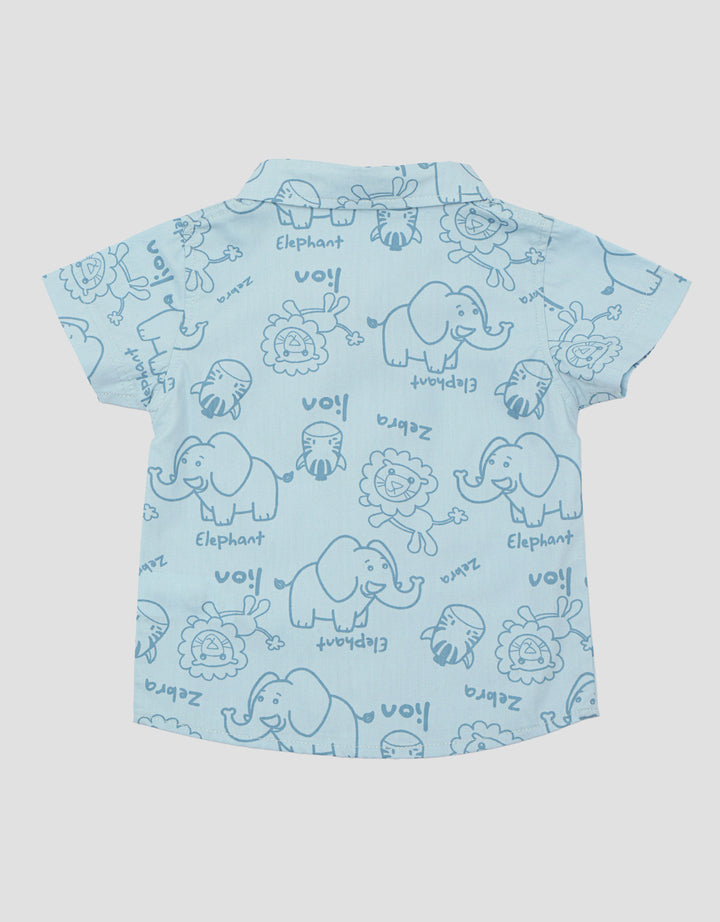 Pipiniko Animal Print Kemeja Anak Laki-laki