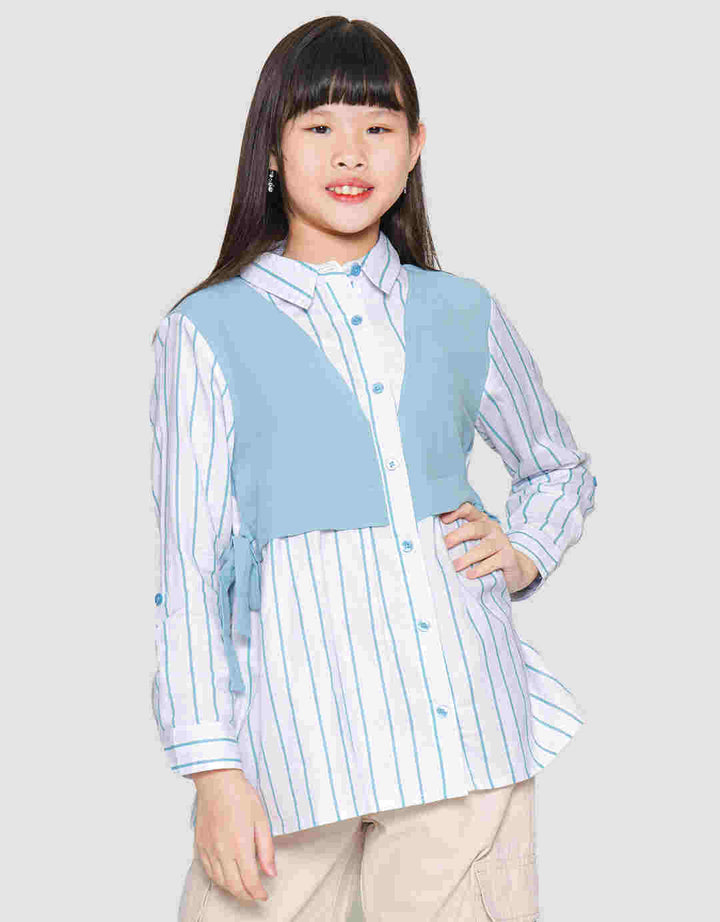 Nevada Solid Combi Girls Shirt
