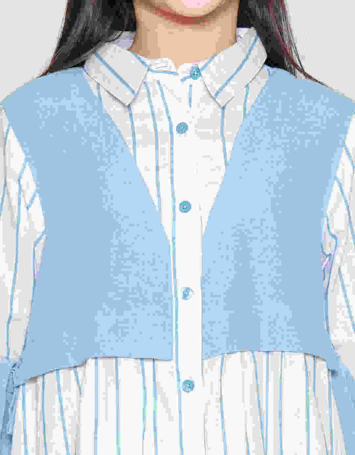 Nevada Solid Combi Girls Shirt