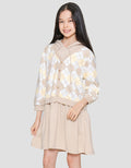Nevada Diamond Print Dress Hoodie Anak Perempuan