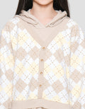 Nevada Diamond Print Dress Hoodie Anak Perempuan