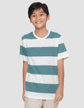 Nevada Yarndyed Stripe Besar Kaos Lengan Pendek Anak Laki-laki