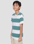 Nevada Yarndyed Stripe Besar Kaos Lengan Pendek Anak Laki-laki