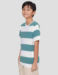 Nevada Yarndyed Stripe Besar Kaos Lengan Pendek Anak Laki-laki