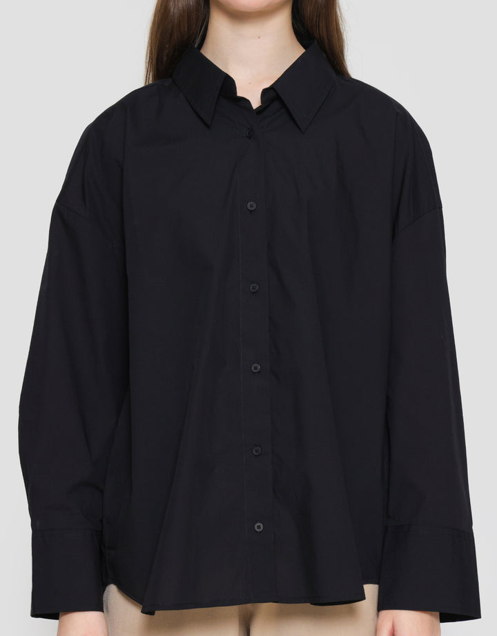 Connexion Plain Look Button Down Women's Long Sleeve Shirt
