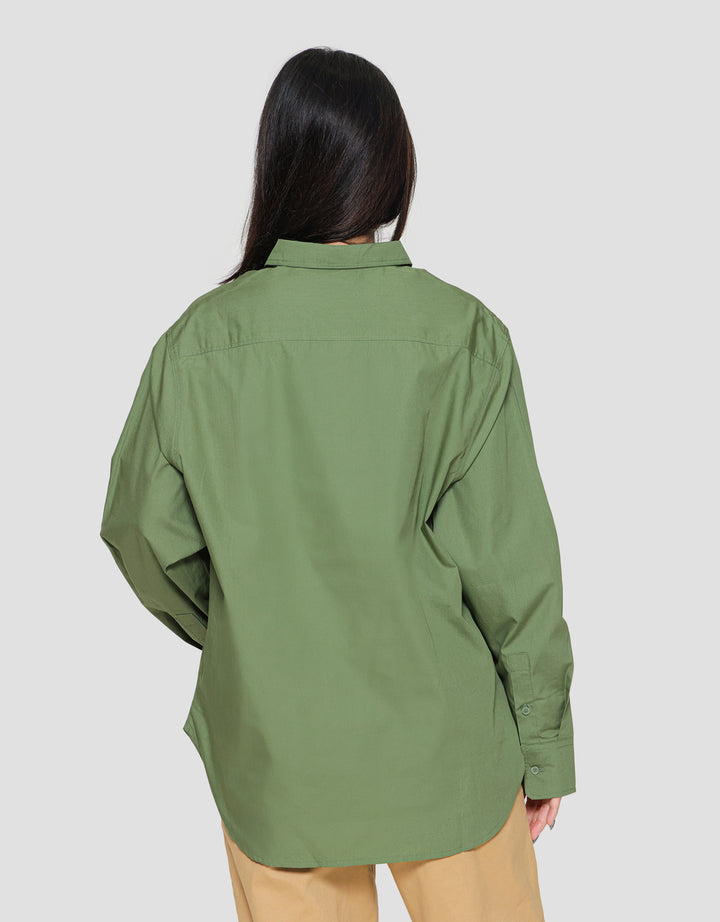 Connexion Plain Oversized Kemeja Lengan Panjang Wanita