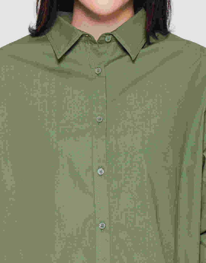 Connexion Plain Oversized Kemeja Lengan Panjang Wanita