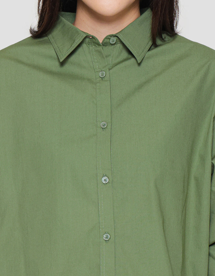 Connexion Plain Oversized Kemeja Lengan Panjang Wanita