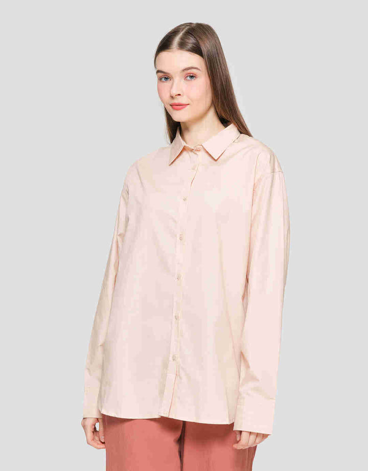 Connexion Plain Oversized Kemeja Lengan Panjang Wanita
