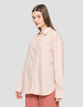 Connexion Plain Oversized Kemeja Lengan Panjang Wanita