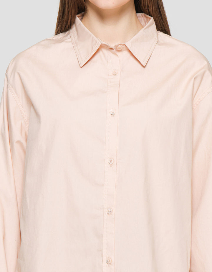 Connexion Plain Oversized Kemeja Lengan Panjang Wanita