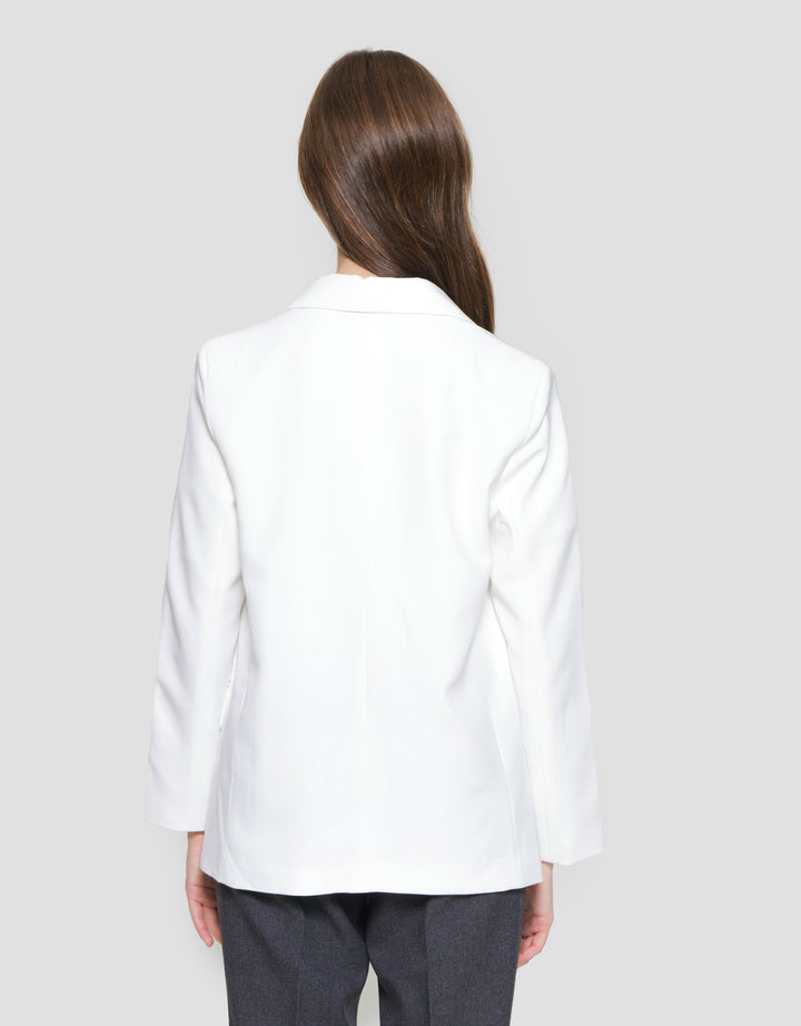 Connexion Gold Button Blazer Oversized Wanita