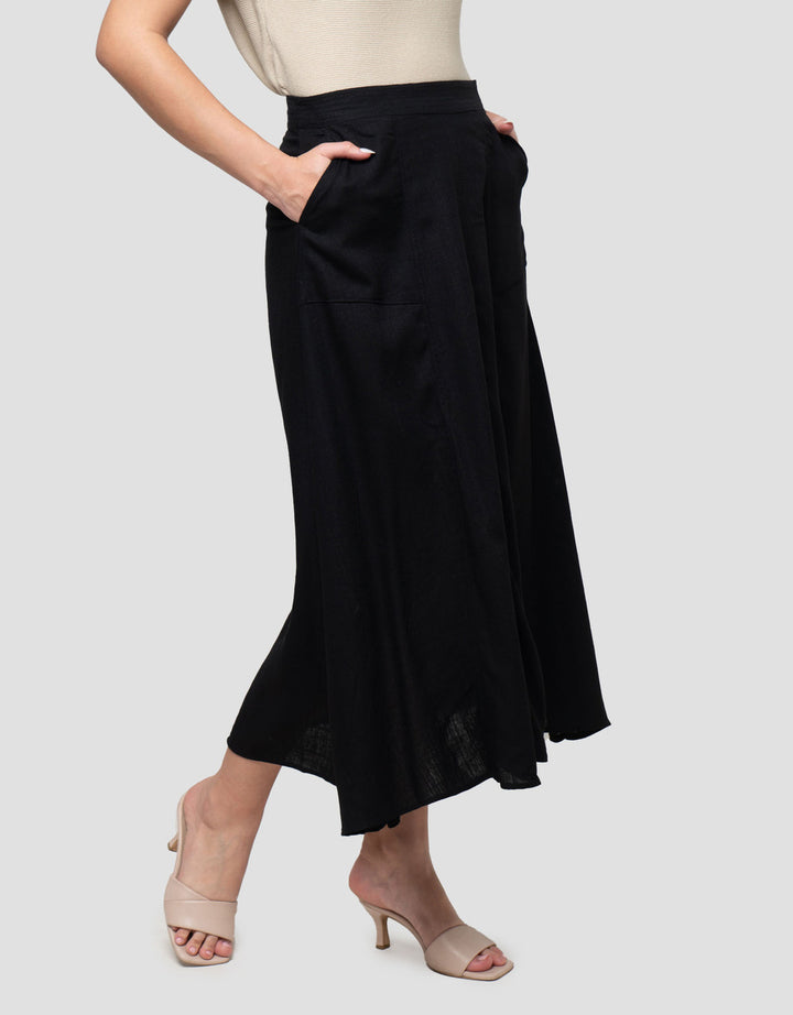 Connexion Linen Slit Elastic Women's Maxi Skirt