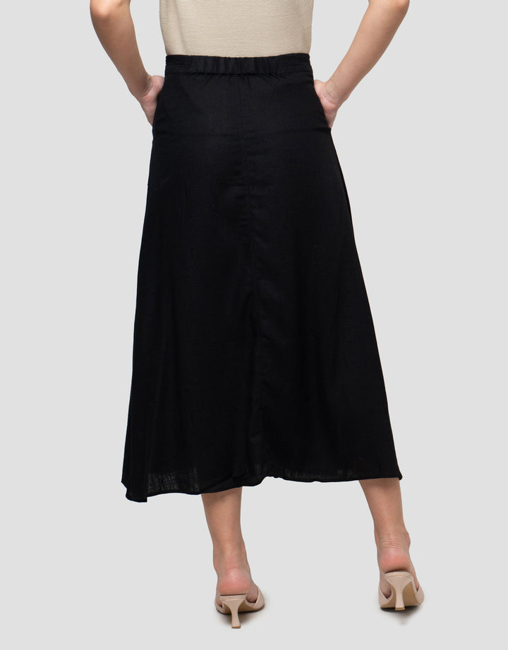 Connexion Linen Slit Elastic Women's Maxi Skirt