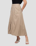 Connexion Linen Slit Elastic Women's Maxi Skirt