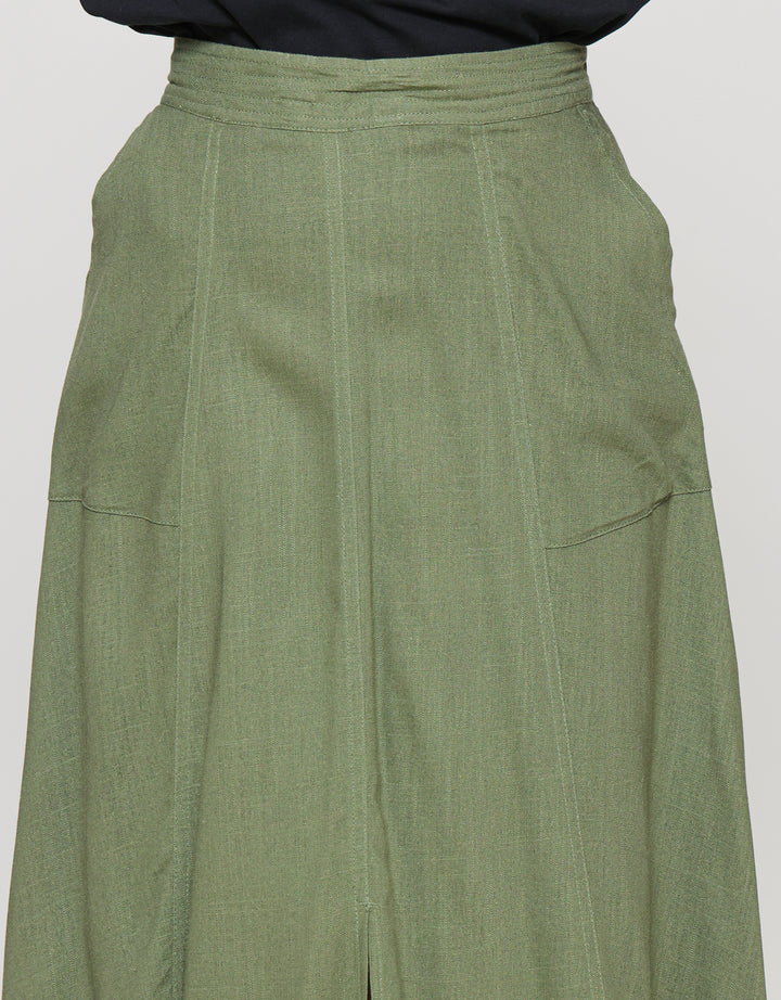 Connexion Linen Slit Elastic Women's Maxi Skirt