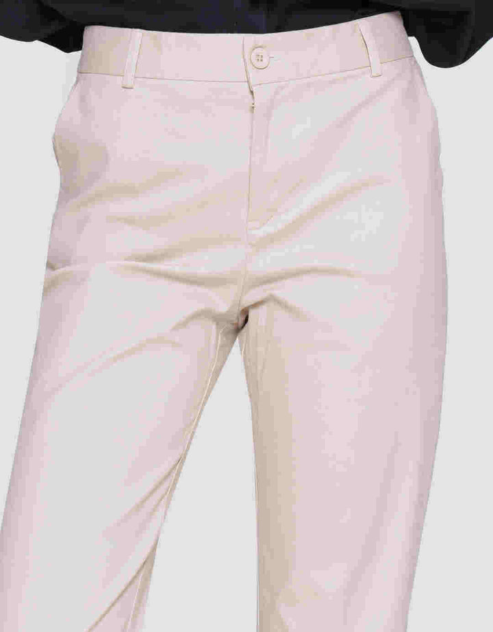 Connexion Crop Cotton Stretch Elastic Waist Celana Panjang Wanita