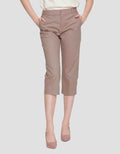 Connexion Crop Cotton Stretch Elastic Waist Celana Panjang Wanita
