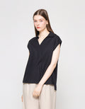 ZES Sleeveless Square Kemeja Wanita Mprwt003
