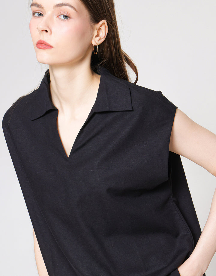 ZES Sleeveless Square Kemeja Wanita Mprwt003