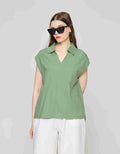 ZES Sleeveless Square Kemeja Wanita Mprwt003