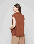 ZES Sleeveless Square Kemeja Wanita Mprwt003