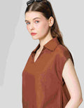ZES Sleeveless Square Kemeja Wanita Mprwt003