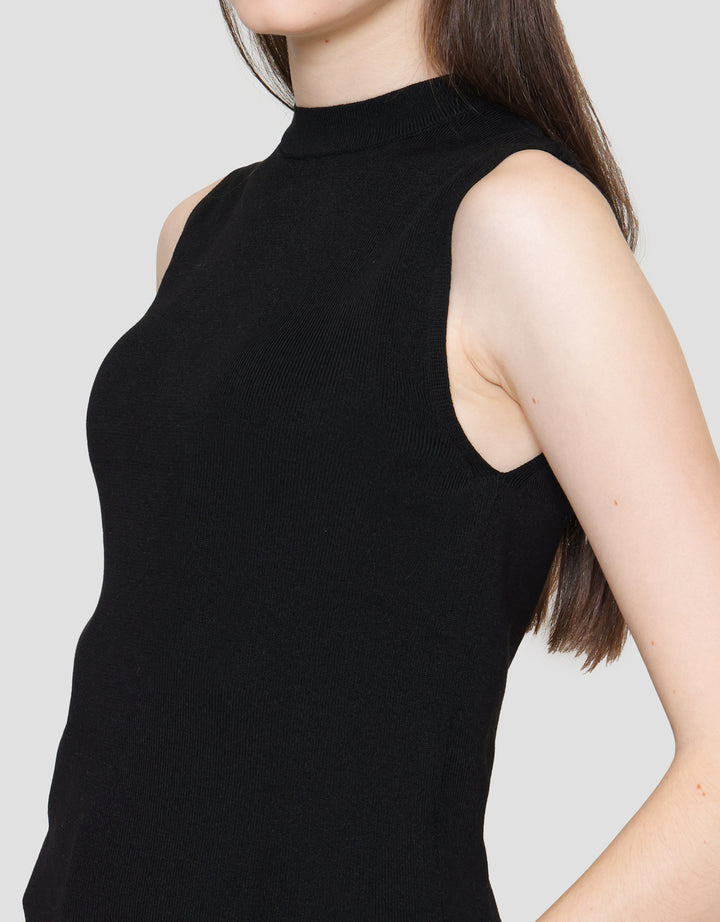 ZES Semi Turtle Neck Kaos Sleeveless Wanita Dtrtp002
