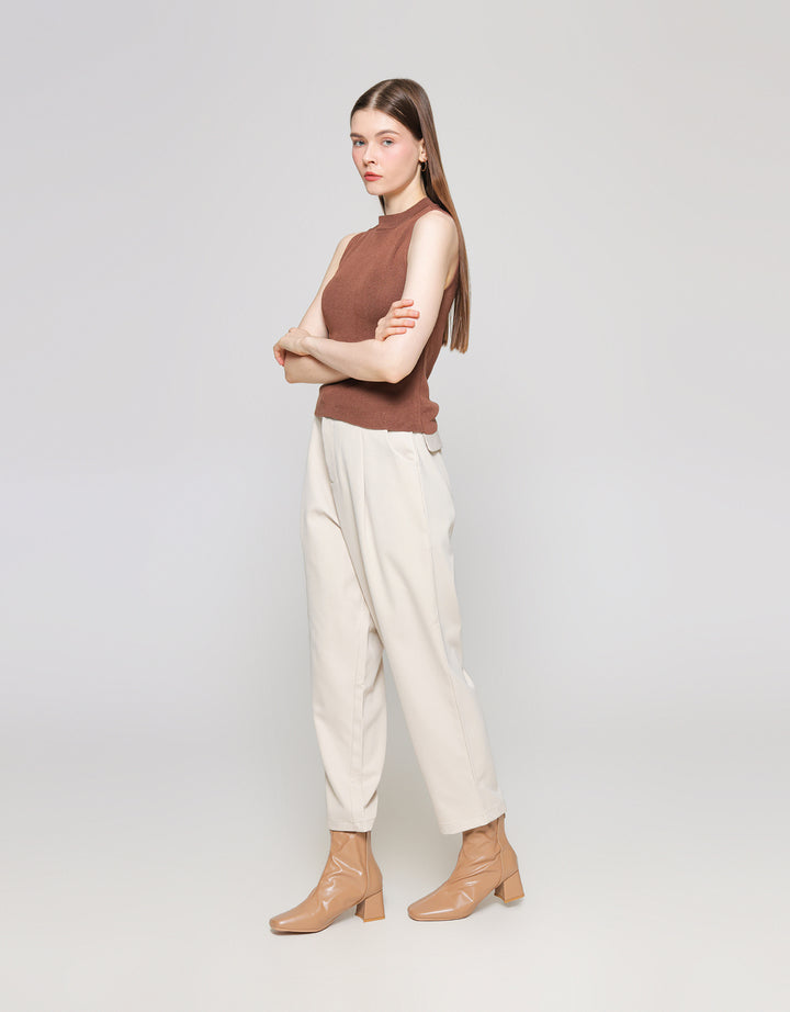 ZES Semi Turtle Neck Kaos Sleeveless Wanita Dtrtp002