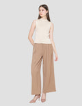 ZES Semi Turtle Neck Kaos Sleeveless Wanita Dtrtp002