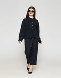 ZES Tencel Double Pocket With Drawstring Jaket Wanita MELOW002