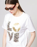 ZES T-Shirt Regular Tee Love Animal Print Foil CRLVT007