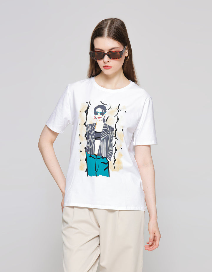 Zes T-Shirt Regular Girl Boss 2 CRLVT012