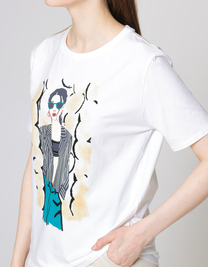Zes T-Shirt Regular Girl Boss 2 CRLVT012