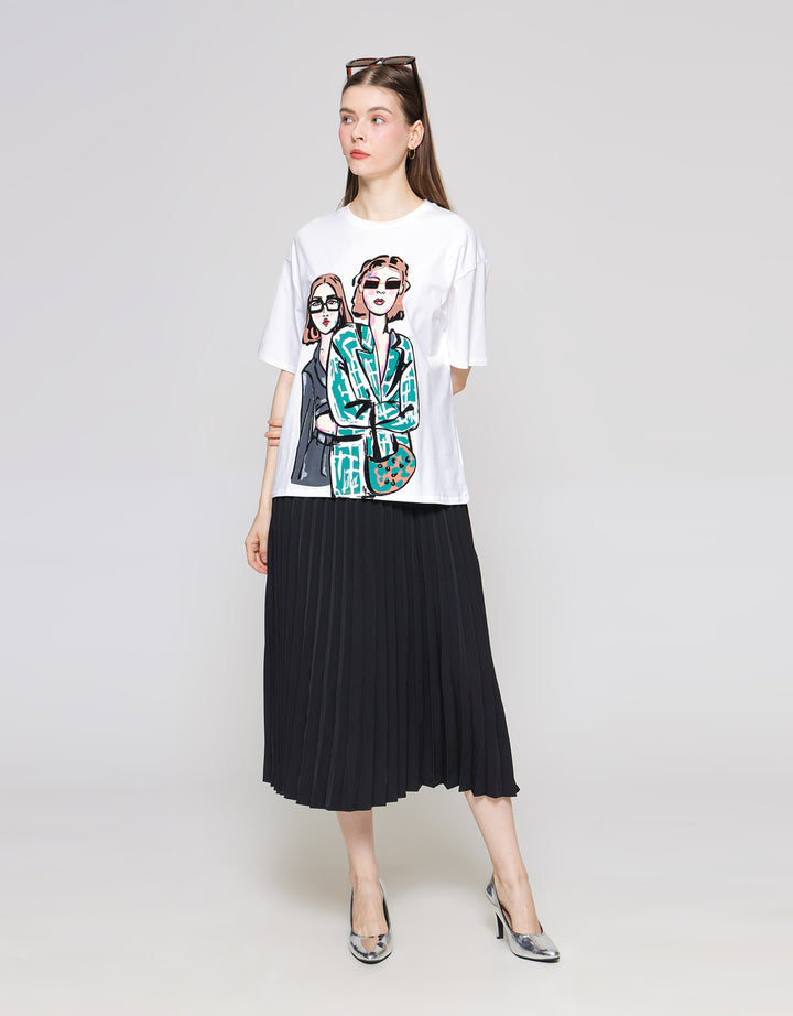 Zes Oversize Girl Boss 3 Kaos Wanita Crlvt013