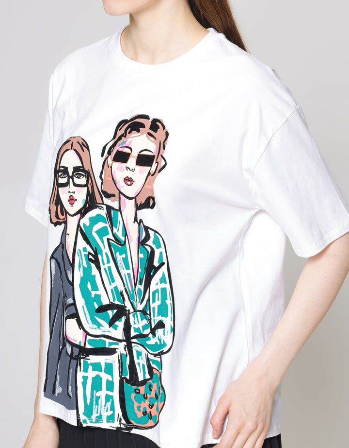 Zes Oversize Girl Boss 3 Kaos Wanita Crlvt013