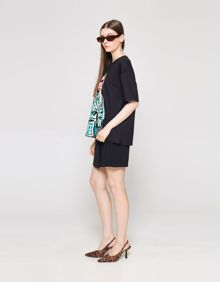 Zes Oversize Girl Boss 3 Kaos Wanita Crlvt013