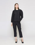 ZES Shanghai Collar Eyelet Blouse Wanita Abgwt002