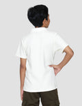 Nevada Kerah Resleting Texture Kaos Anak Laki-laki
