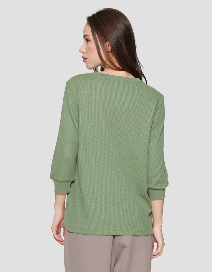 Connexion Waffle Plain Kaos Wanita