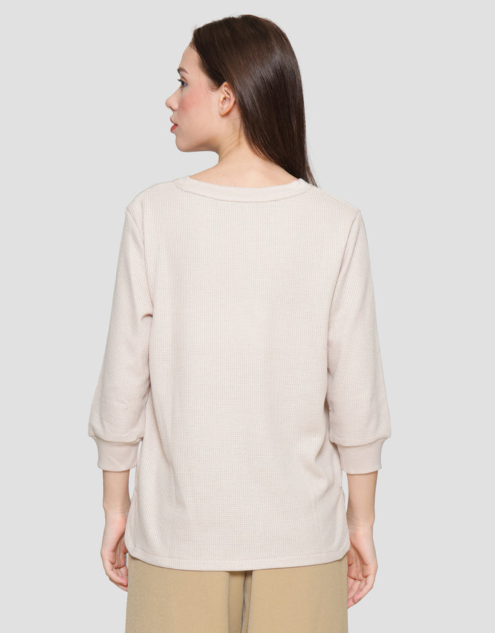 Connexion Waffle Plain Kaos Wanita