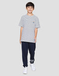 Nevada Textured Stripe Kaos Anak Laki-Laki