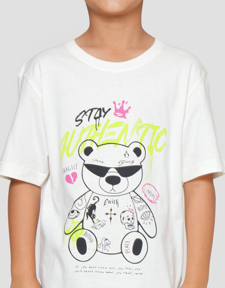 Nevada Print Bears1 Kaos Lengan Pendek Anak Laki-Laki