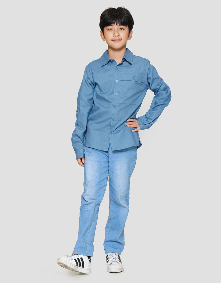 Nevada Checko Big Pocket Kemeja Anak Laki-laki