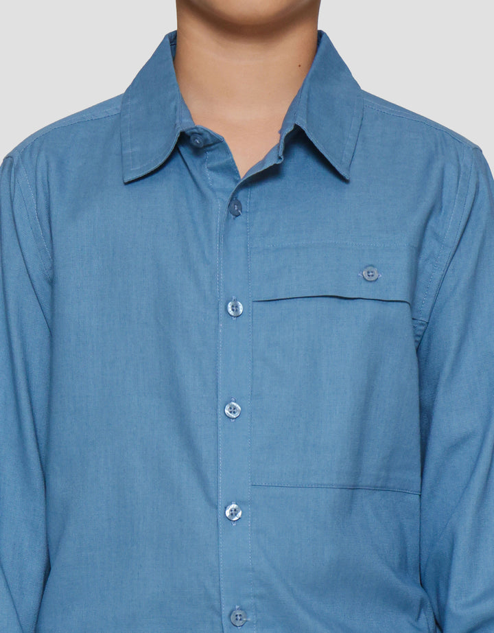 Nevada Checko Big Pocket Kemeja Anak Laki-laki